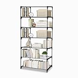 PHILOSHOP Modern 7 Tier Tall Narrow Metal Bookshelf for Home | Floor Mount Steel Rack Shelf | Book Organizer & Storage Rack | Book Shelves Cabinet for Living Room, Study & Office