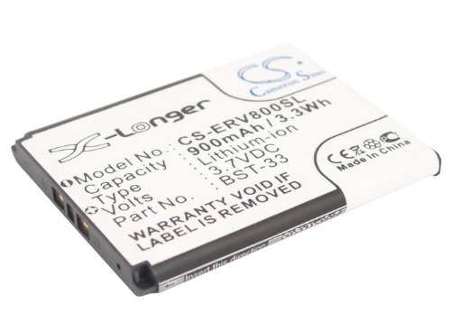 Cameron Sino   Batería para Ericsson C702, C901 Greenheart, C903, W300i, W302, W395, W580i, W595, W850i, W880i, W890, W900i, W950i, W960i Yari, Z5. 30i, Z610i, Z750, Z750i, Z800 900 mAh