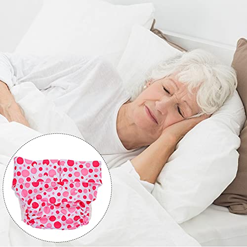 Doitool Adult Cloth Diaper Washable Reusable Diaper Pants Absorbent Pad Incontinence Briefs Underwear For Elderly Prostate Surgery Women Men Pink #TOP5