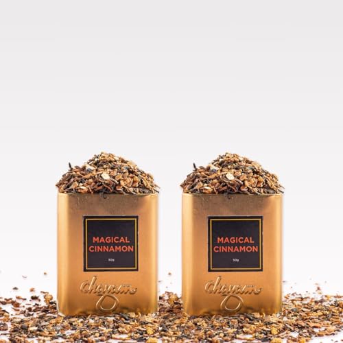 Image of Chayam Magical Cinnamon Green Tea - 50g | Herbal Blend with Cinnamon, Orange Peel, Cloves, Star Anise - Pack of 2
