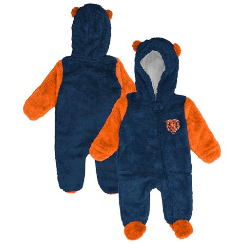Image of Outerstuff Newborn & Infant NFL Stay Napping Fleece Bunting Full-Zip Sleeper