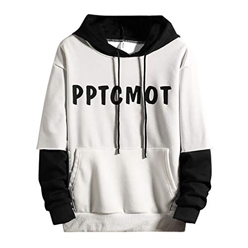 Preisvergleich Produktbild Jkhhi Kapuzenpulli Brief Printed Kapuzenpullover Kapuzenjacke Kapuzensweater Hoody Langarm Pullover Sweatshirt Fashion Cool Sweatjacke Drawstring Oberteil Blouse Streetwear Lose Spleißen Tops