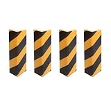 FLEXIBLE Y ADAPTABLE INTACTO 4 ESQUINERAS Protector Parking Amarillo y Negro con Adhesivo 400X150X20MM. 4 Unidades.