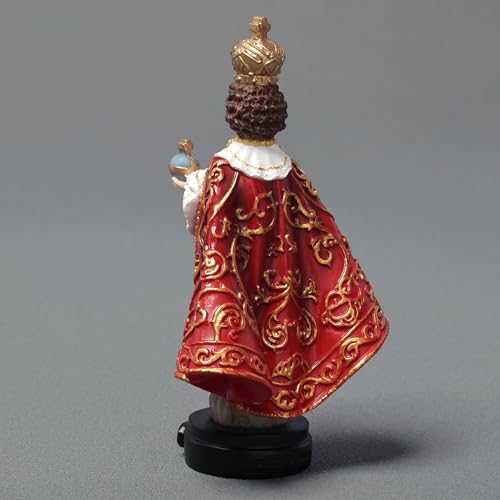 Estatua El Niño Jesús de Praga 3.38 pulgadas polyresina pintada miniatura 6