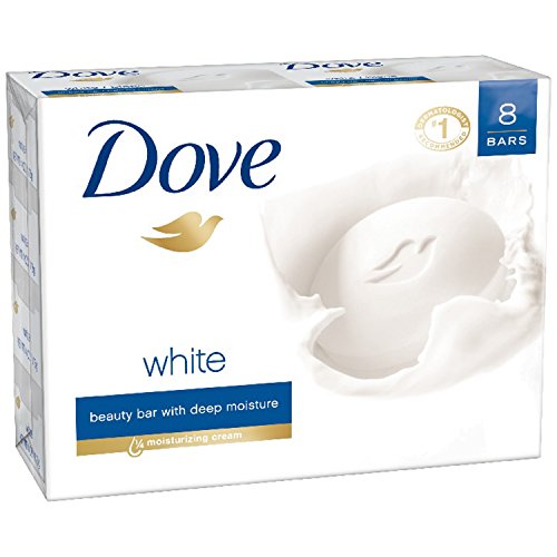 Dove Beauty Bar, White 4 oz, 8 Bar, Pack of 3