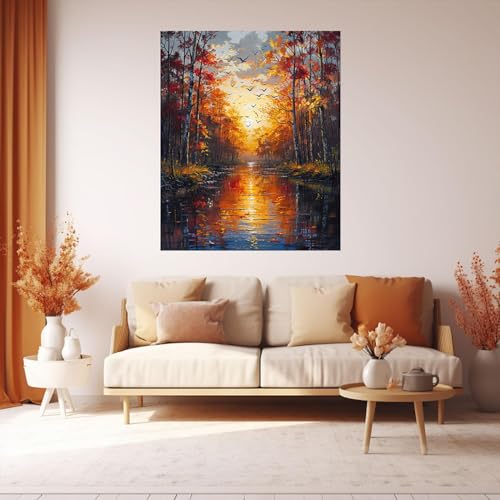 Beaux bois de riviere tableaux toile abstrait decoration murale chic - 4