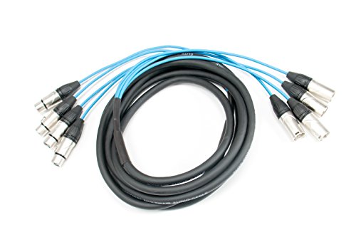 Elite Core PEX415 | 4 Channel Fan To Fan XLR Extension Snake | 15' ft