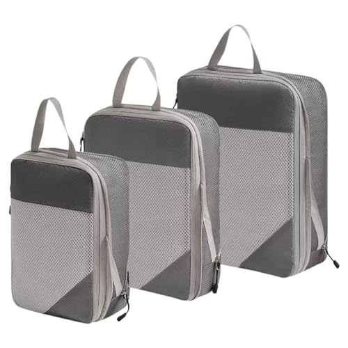 Compression Packing Cube - Organizadores de viaje impermeables con compresión | Solución de almacenamiento portátil para maleta de gabinete Camping Avión Crucero Estudiante