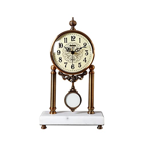 Clocks for Desk Clock Desk Clock Retro Clock European Home Living Room Bedroom Decoration Desk Clock Desktop Decoration Desk Clock Decorate Table Clock (Color : B)