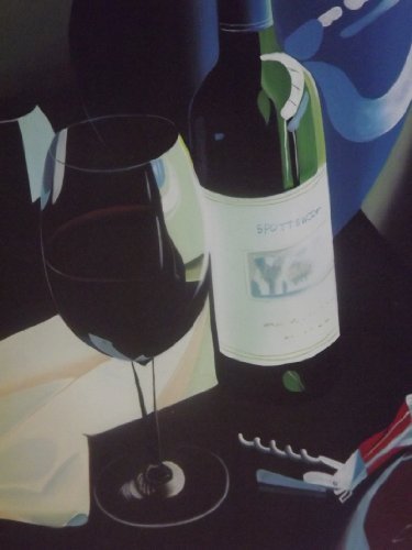 Tableau Still Life vin rouge en peinture à l'huile sur toile décorative de 20 x 24 cm