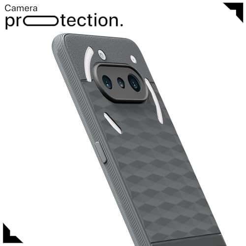 Image of Pikkme Back Cover for Nothing Phone 3a 5G Camera Protection 3D Hexa Cube Design Silicone Protective Bumper Case (Grey)