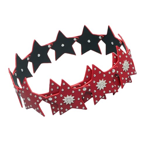 Star Grommet Waist Belt Star Punk Chain For Cowgirl Buckle Unique Buckle Waist Chain Silver Wide Belt - Main Image