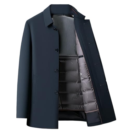 Veste d'hiver en duvet pour homme d'âge moyen contre le froid