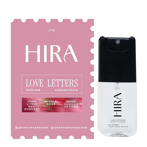 Image of HIRA Love Letters Perfume for Women 10 ml |Warm Vanilla, Fruity & Floral Eau De Parfum for Date Nights & Everyday Wear | Long Lasting Perfume for Woman | Skin Friendly | Gifts for Woman