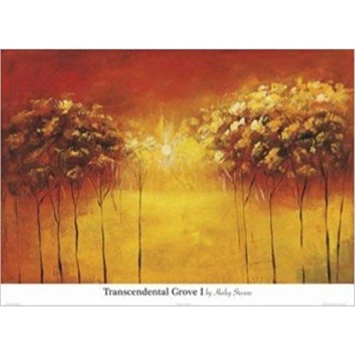 Transcendental Grove I by Hailey Stevens 26x36 Art Print Poster Abstract Painting Sun Trees Orange