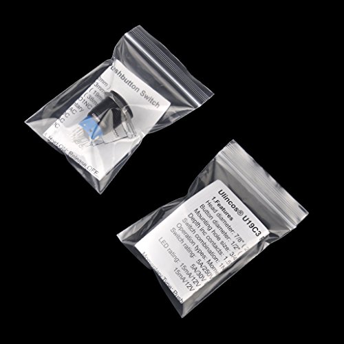 Ulincos Momentary Pushbutton Switch U19C3 1No1Nc Black Metal Shell With 12V Green Led Ring Suitable For 19Mm 3/4" Mounting Hole (Green) #TOP7