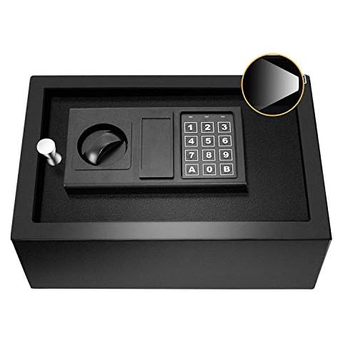 JUGREAT Top Opening Drawer Safe with with Induction Light,Electronic Digital Securit Safe Steel Construction Hidden with Lock,for Home Office Hotel Business Cover