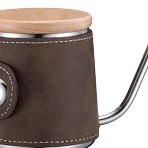 Hervidor de cuello largo de acero inoxidable con mango cubierto 3