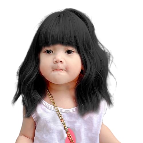 Curly Bangs Wigs Hairpiece for Children Theater Stage Breathable Haircover Hair Net for Kids Quick Hairstyle Synthetic Haircover