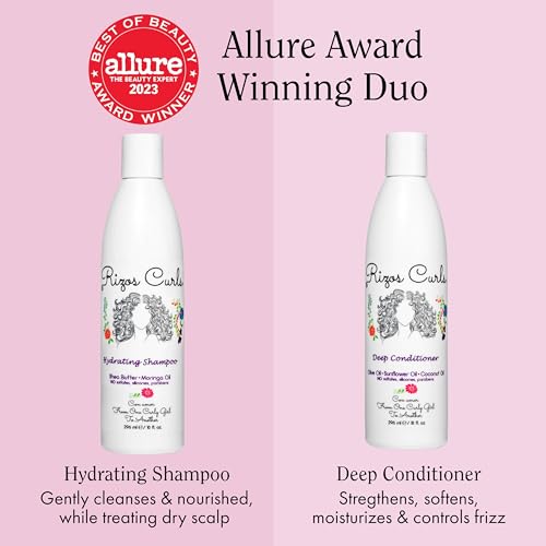 Rizos Curls Wash Day Bundle, Hydrating Shampoo & Deep Conditioner Bundle, Gently Cleanse And Hydrate Curly Hair thumb #1