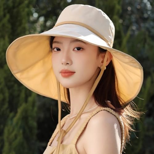 Sombrero de sol para mujer con ala ancha y protección UV miniatura 5