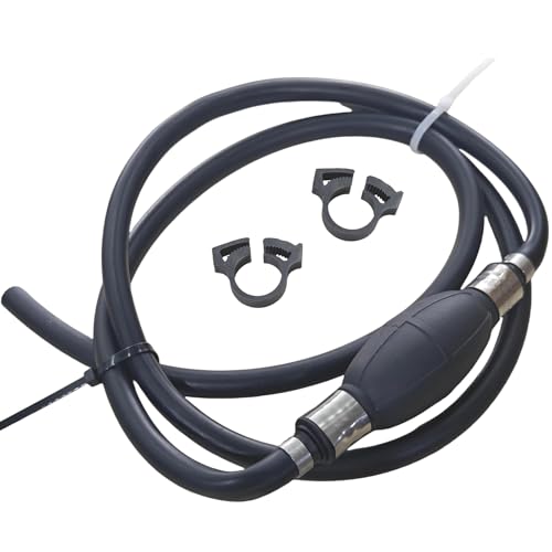 Image of 3 /8 Inch Marine Fuel Line with Primer Bulb for Yamaha Outboard Boat | Fits Boats RVs Tractors Caravans 10mm 3 /8 Marine Fuel Primer Bulb Hose Kit for Outboard Motor 2 Stroke 4 Stroke Fuel Line