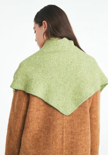 Women's Cashmere Scarf Warm Triangle Shawl Knitted Wrap Poncho Cape Neck Scarf for Fall Winter Fashion Stole Gifts4