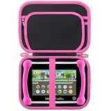 Aproca Case Compatible with Leapfrog LeapPad Academy Kids’ Learning Tablet/Epic Academy Edition/LeapPad Ultimate, Portable Storage Bag for Accessories -Black with Pink Zipper