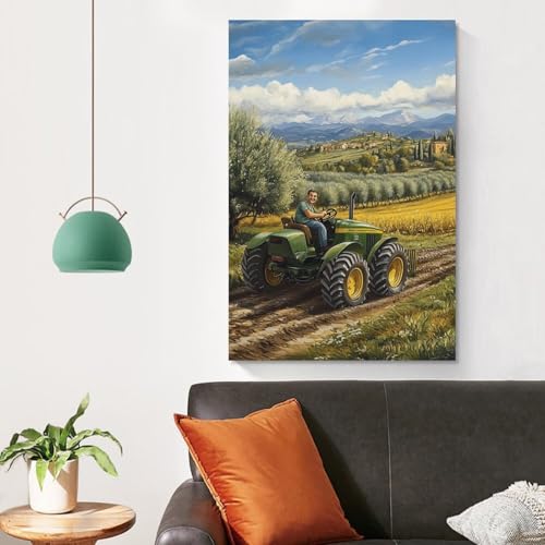 Impression sur toile tracteur affiche premium au format 50x75 cm - 4