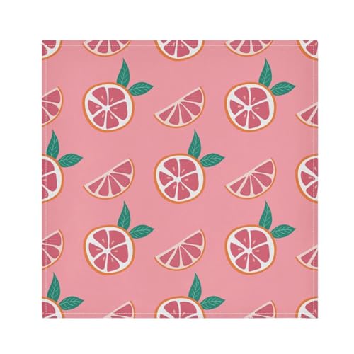 Servilletas de tela juego x6 rosa pomelo 20x20 in miniatura 1