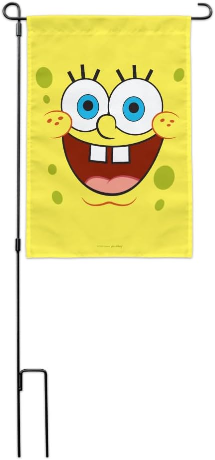 SpongeBob Goofy Smile Face Garden Yard Flag