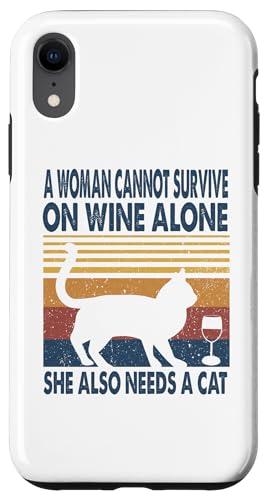 Carcasa para iPhone XR A Women On Wine And She Needs A Cat Burmese Kitten Lover