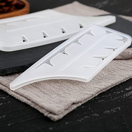 Xyj 9Pcs Plastic Knife Edge Guards Knife Sheath Universal Knife Blade Guards Protectors For Paring Utility Santoku Nakiri Bread Carving Chef Knife Cover Sleeves(Knives Not Included) (White) #TOP3