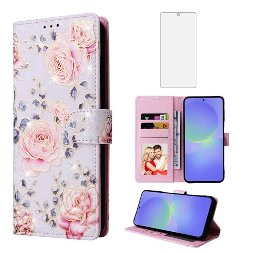 Coque Samsung A57 5G fleurie fleur rose au style champêtre