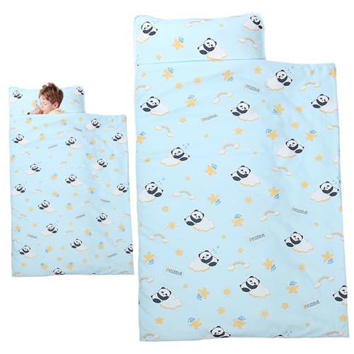 Tapis de sieste pour tout-petit avec oreiller amovible panda chic