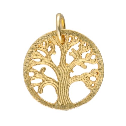 ROCKING GIFTS Colgante de árbol de la Vida en baño de Oro, símbolo de la Vida, la eternidad y la Fuerza, joyería para Mujer, Regalo para Ella