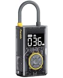 Fanttik X9 Pro Tragbare Elektronische Luftpumpe, 1 Min Schnelles aufblasen Elektrische Kompressor, 10,3 BAR/150 PSI Luftkompressor mit LED-Licht für Fahrrad, Auto, Motorrad und Ball- Mechanisches Grau
