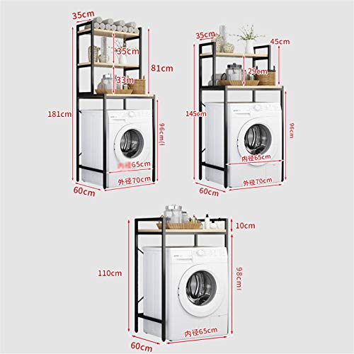Étagère de rangement machine à laver noire pour optimiser les petits espaces