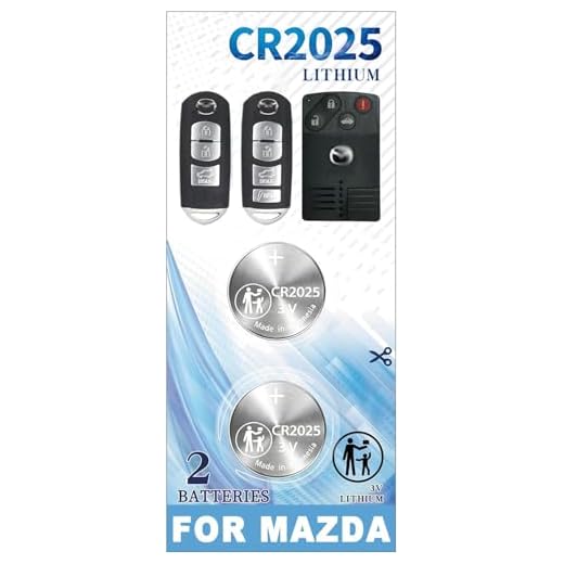 ZIWLU Key Fob Battery Replacement for Mazda (2009-2020) 3 6 CX-3 CX-5 CX-9 MX-5 Miata Remote Fob Battery CR2025