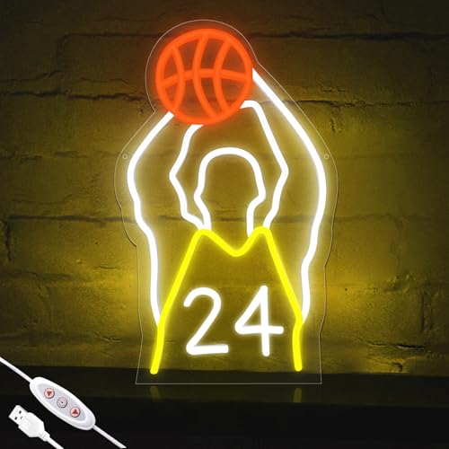 KeyDoors Basketball Neon Sign - Dimmable LED Wall Decor