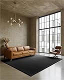 TEXMAXX Weicher Kurzflor Teppich Wohnzimmer mit rutschhemmender Rückseite (100 x 200 cm) - Modern für Flur, Esszimmer und als Schlafzimmer Teppich in Anthrazit dunkel - Waschbar bis 30 Grad