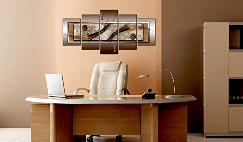 Canvas Prints Wall Art Delicate Shapes And Warm Colors Abstract 5 Pieces Painting Contemporary Picture Home Decoration For Bedroom Framed Ready To Hang (Cl02, Small W40” X H20”) #TOP1