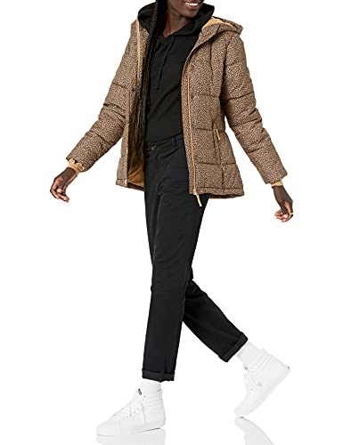 Amazon Essentials Damen-Chinohose, schmale Passform, gerades Bein, Stretch-Twill, Schwarz, Größe 44