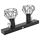 Haofy LED-Deckenschienenleuchte, E14-Schienenleuchte, Lampenfassung, Verstellbares 2-Kopf-Vintage-Tracking-Licht-Set für Zuhause, Küche, Schlafzimmer, Wohnzimmer