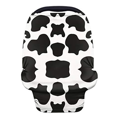 TOADDMOS Funda de Asiento de Coche con Estampado de Animales de Vaca Blanca Cover