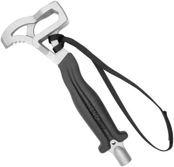 Kong Italy SPELEAGLE Compact Hammer, Zinc Plated Steel with Integrated 13mm & 17mm Keys, Ergonomic Rubber Handle, Corrosion-Resistant Finish, Made in Italy