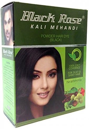 20 Sachets Black Rose Kali Mehandi Black Henna Herbal Hair 10 Gms Each (Total 200 Gms)