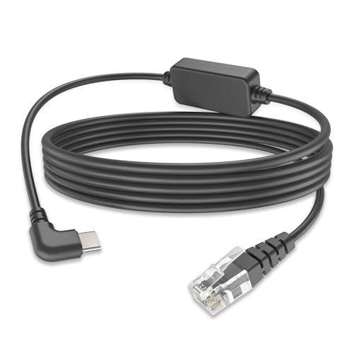 Hodeoo USB C to RJ11 for Escort Radar Detector Power Cord Compatible with Escort MAX 360/360c IX IXc 9500 IX MAX II/3/4 and Redline 360c etc. 4.9 FT