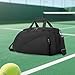 kowaku Table Tennis Bag Ping Pong Equipment Carrier Travel Professional Large Capacity Storage Crossbody Tote for Ping Pong Paddles, Black