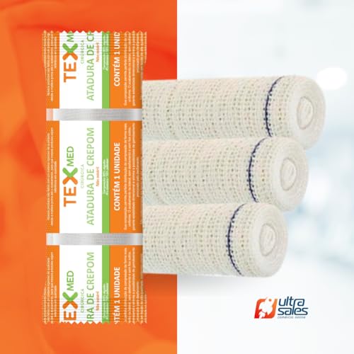 Atadura Crepom Faixa Bandagem Elástica 10cm Kit 48 Unidades